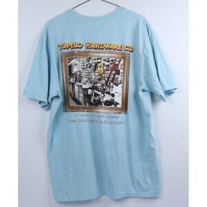 Tupelo Hardware Co. T-Shirt Elvis Presley First Guitar Blue Size Large